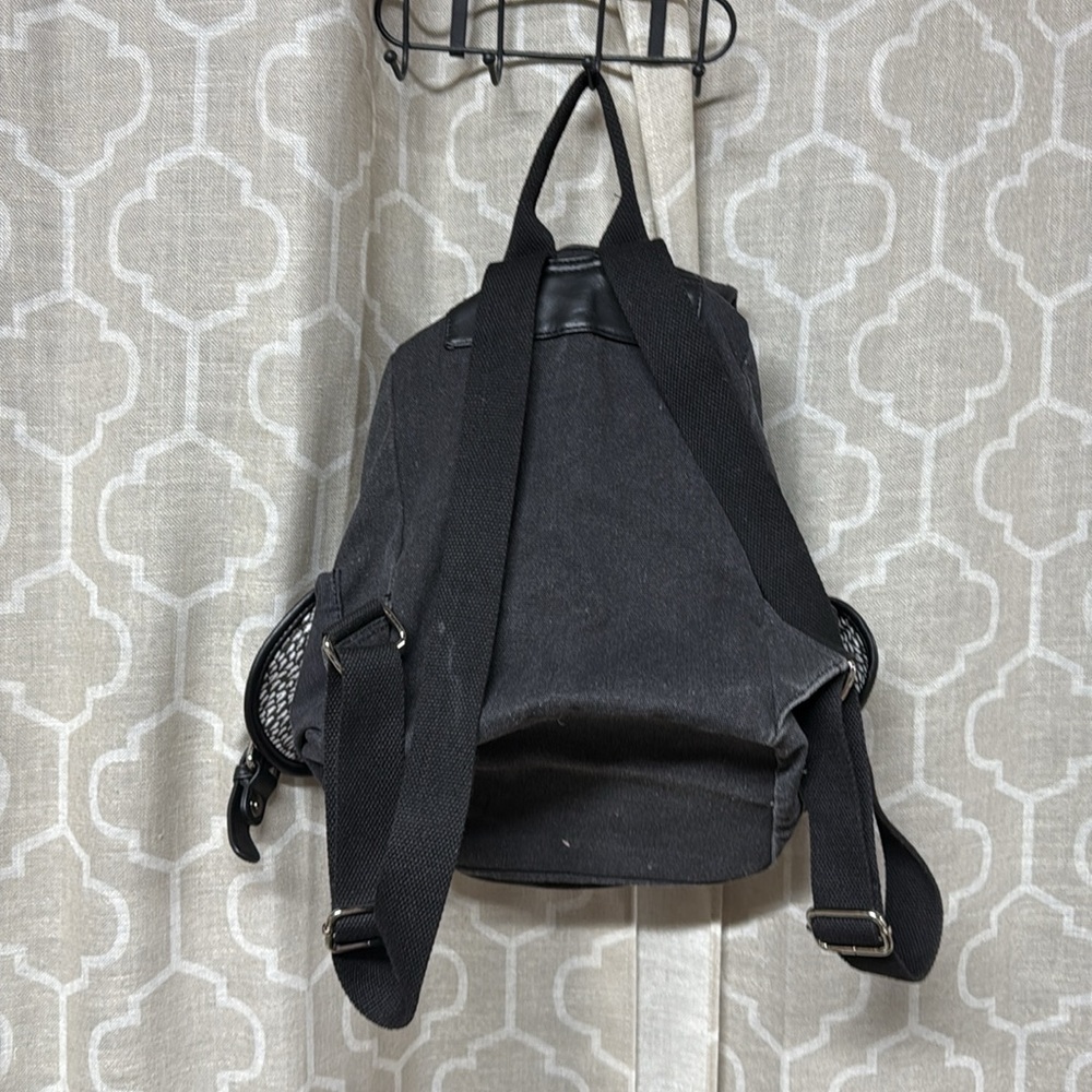 Dream Control Black Canvas Patchwork Backpack Med… - image 3